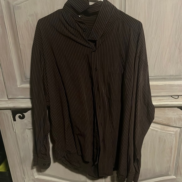 Husband never worn. Nice stripped long sleeve. - Picture 1 of 3